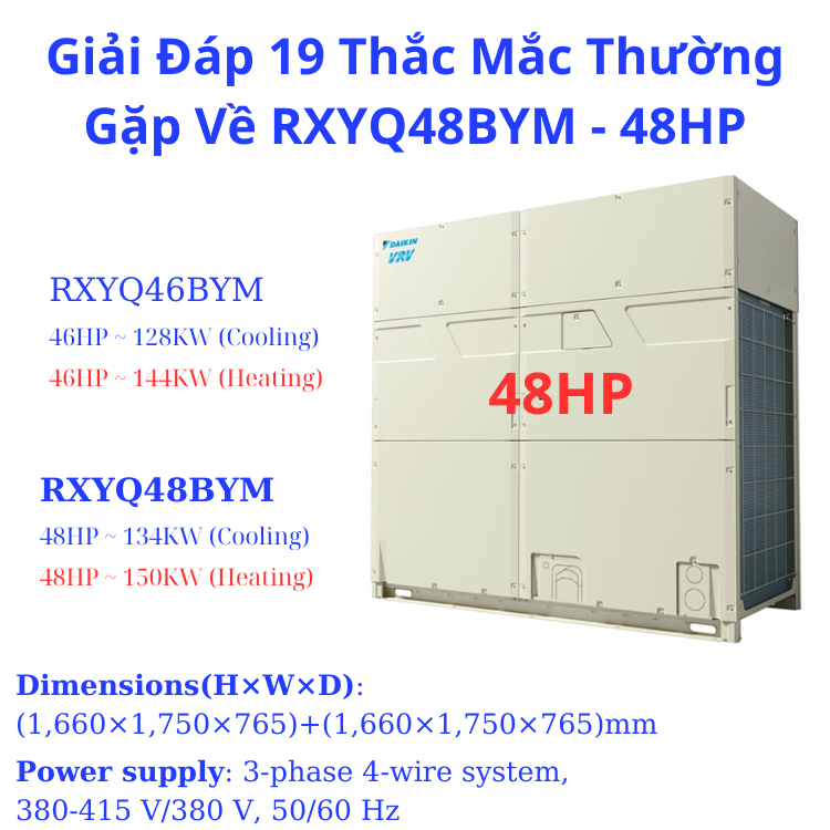 19 Thắc Mắc Thường Gặp Về RXYQ48BYM - 48HP